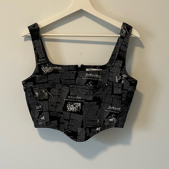 Reformation Raya Naked Lunch Denim Bustier Top - Picture 10 of 10